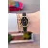 Kasası Gold Kordonu Siyah Renk Hediye Paketli 22 Mm 5 ATM Kadın Kol Saati
