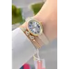 Kasası Gold Kordonu Krem Renk Hediye Paketli 22 Mm 5 ATM Kadın Kol Saati