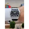 41 Mm Kasası Gümüş Kordonu Siyah Renk İç Göstergeleri Aktif Erkek Kol Saati