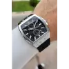 41 Mm Kasası Gümüş Kordonu Siyah Renk İç Göstergeleri Aktif Erkek Kol Saati