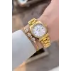 Gold Renk 28 Mm Kadın Kol Saati ve Bileklik
