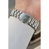 Kasası ve Kadranı Gümüş Renk Takvimli Hediye Paketli Erkek Kol Saati