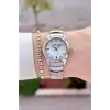 Gold Gümüş Renk 30 mm Hediye Paketli Kadın Kol Saati