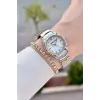 Gold Gümüş Renk 30 mm Hediye Paketli Kadın Kol Saati