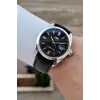 Kasası Gümüş Kordonu Siyah Renk 42 Mm Takvimli Hediye Paketli Erkek Kol Saati