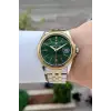 Kadranı Yeşil Kordonu Gold Gümüş Renk 41 Mm 5 ATM Takvimli Hediye Paketli Erkek Kol Saati
