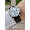 Gümüş Renk 42 Mm Takvimli Hediye Paketli Erkek Kol Saati