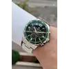 Kadranı Yeşil Kordonu Gold Gümüş Renk 43 Mm İç Göstergeleri Aktif Hediye Paketli Erkek Kol Saati