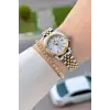 Gold Gümüş Renk 28 Mm Hediye Paketli Kadın Kol Saati
