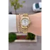 Gold Renk 28 Mm Hediye Paketli Kadın Kol Saati