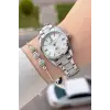 Gümüş Renk 30 Mm Hediye Paketli Kadın Kol Saati