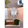 Gümüş Renk 30 Mm Hediye Paketli Kadın Kol Saati