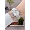 Gümüş Renk 30 Mm Hediye Paketli Kadın Kol Saati