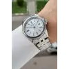 Gümüş Renk 41 Mm 5 ATM Takvimli Hediye Paketli Erkek Kol Saati