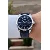 Kasası Gümüş Kordonu Lacivert Renk 42 Mm Takvimli Hediye Paketli Erkek Kol Saati