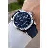 Kasası Gümüş Kordonu Lacivert Renk 42 Mm Takvimli Hediye Paketli Erkek Kol Saati