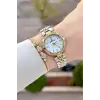 Gold Gümüş Renk 30 Mm Crystal Cam Hediye Paketli Kadın Kol Saati