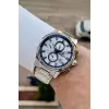 Gümüş Lacivert Renk 44 Mm İç Göstergeleri Aktif Hediye Paketli Erkek Kol Saati