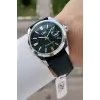 Kasası Gümüş Kordonu Yeşil Renk 42 Mm Takvimli Hediye Paketli Erkek Kol Saati