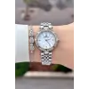 Gümüş Renk 30 Mm Crystal Cam Hediye Paketli Kadın Kol Saati