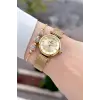 Kadranı Sarı Kordonu Gold Renk 26 Mm Hediye Paketli Kadın Kol Saati