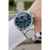 Kadranı Mavi Kordonu Gümüş Renk 44 Mm İç Göstergeleri Aktif Hediye Paketli Erkek Kol Saati