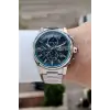 Kadranı Mavi Kordonu Gümüş Renk 44 Mm İç Göstergeleri Aktif Hediye Paketli Erkek Kol Saati