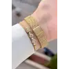 Kadranı Bordo Kordonu Gold Renk 26 Mm Hediye Paketli Kadın Kol Saati