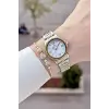 Gold Gümüş Renk 28 Mm Hediye Paketli Kadın Kol Saati