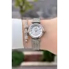 Gümüş Renk 26 Mm Hediye Paketli Kadın Kol Saati