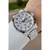 Gümüş Renk 44 Mm İç Göstergeleri Aktif Hediye Paketli Erkek Kol Saati