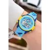 Kasası Lacivert Kordonu Mavi Renk 8 Farklı Işıklı Hediye Paketli 5 ATM Çocuk Kol Saati