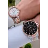 Rose Gümüş Renk Hediye Paketli Sevgili Çift Kol Saati SE1