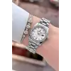Gümüş Renk 28 Mm Kadın Kol Saati ve Bileklik