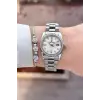 Gümüş Renk 28 Mm Kadın Kol Saati ve Bileklik