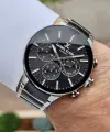 Daniel Klein DKISTE783 Siyah Gümüş Renk İç Göstergeleri Aktif Erkek Kol Saati