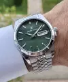 Daniel Klein DKISTE845 Kadranı Yeşil Kordonu Gümüş Renk Takvim ve Gün Fonksiyonlu Erkek Kol Saati