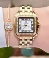 Daniel Klein DKISTE1029 Gold Renk Hediye Paketli Kadın Kol Saati ve Bileklik