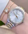 Freelook FLISTE28 Gold Gümüş Renk Hediye Paketli 5 ATM Kadın Kol Saati ve Bileklik