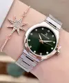 Daniel Klein DKISTE1040Kadranı Yeşil Rose Gümüş Renk Hediye Paketli Kadın Kol Saati ve Bileklik