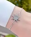 Gümüş Renk Yıldız Hediye Paketli Bileklik