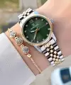 Daniel Klein DKISTE1310 Kadranı Yeşil Gold Gümüş Renk Hediye Paketli Kadın Kol Saati ve Bileklik