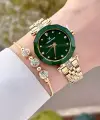 Daniel Klein DKISTE1311 Kadranı Yeşil Gold Renk Hediye Paketli Kadın Kol Saati ve Bileklik