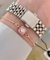 Daniel Klein DKISTE1484 Rose Gümüş Renk Kesme Camlı Kadın Kol Saati ve Bileklik
