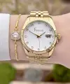 Freelook FLISTE43 Gold Renk Kadın Kol Saati ve Bileklik