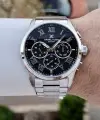 Daniel Klein DKISTE1528 Kadranı Siyah Kordonu Gümüş Renk 45 mm Erkek Kol Saati