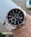Daniel Klein DKISTE1448 Kadranı Siyah Kordonu Rose Gümüş Renk 43 mm Erkek Kol Saati
