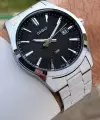 Casio CSISTE199 Kadranı Siyah Kordonu Metalik Renk 2 Yıl Garantili Erkek Kol Saati