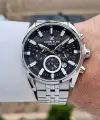 Daniel Klein DKISTE1552 Kadranı Siyah Kordonu Gümüş Renk 43 mm Erkek Kol Saati