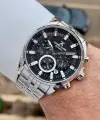 Daniel Klein DKISTE1552 Kadranı Siyah Kordonu Gümüş Renk 43 mm Erkek Kol Saati